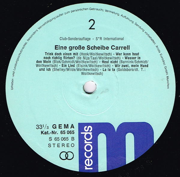 Cover zu Rudi Carrell - Eine Grosse Scheibe Carrell | 1976 | Vinyl | Pop | Germany Schallplatten Ankauf