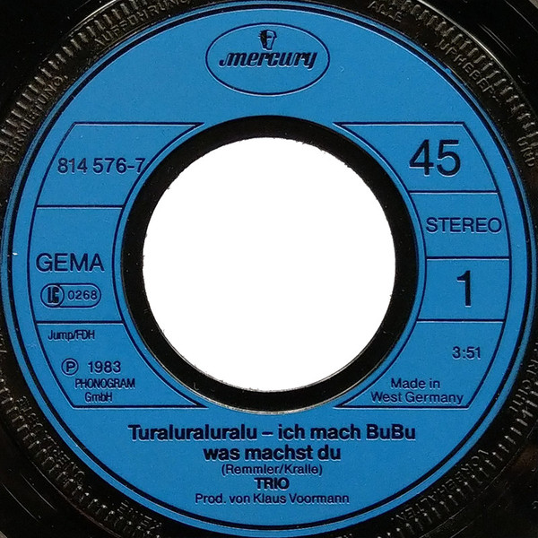Cover zu Trio - Turaluraluralu - Ich Mach BuBu Was Machst Du | 1983 | Vinyl | Electronic, Pop | Germany