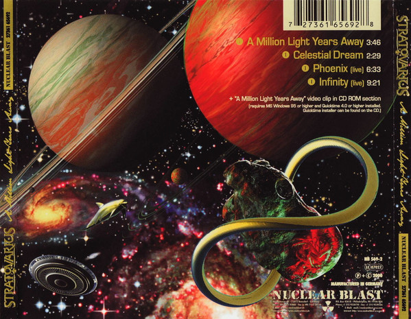 Cover zu Stratovarius - A Million Light Years Away | 2000 | CD, Maxi-Single, Enhanced | Rock | Europe Schallplatten Ankauf