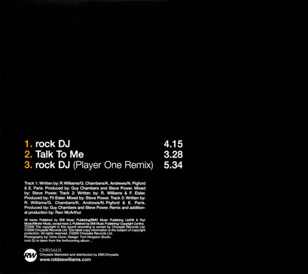 Cover zu Robbie Williams - Rock DJ | 2000 | Vinyl | Electronic, Rock, Pop | Europe