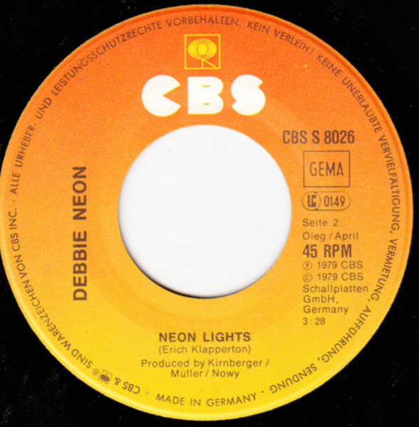 Cover zu Debbie Neon - Psycho Killer | 1979 | Vinyl | Electronic, Pop | Germany