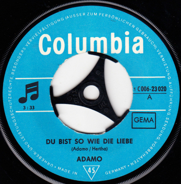 Cover zu Adamo - Du Bist So Wie Die Liebe | 1969 | Vinyl | Pop | Germany Schallplatten Ankauf