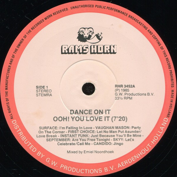 Cover zu Various - Dance On It Ooh! You Love It | 1985 | Vinyl | Funk / Soul | Netherlands Schallplatten Ankauf