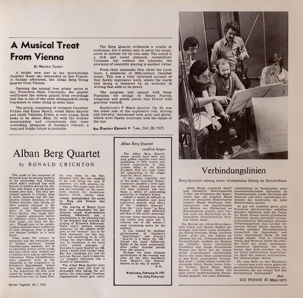 Cover zu Wolfgang Amadeus Mozart / Joseph Haydn - Alban Berg Quartett - »Frühlingsquartett« / »Reiterquartett« | 1977 | Vinyl | Classical | Germany