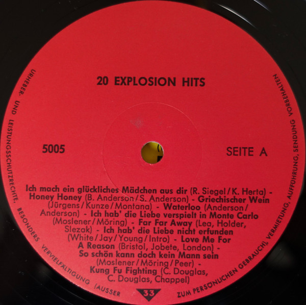 Cover zu Unknown Artist - 20 Vocal Super Hits | Vinyl | Pop | Germany