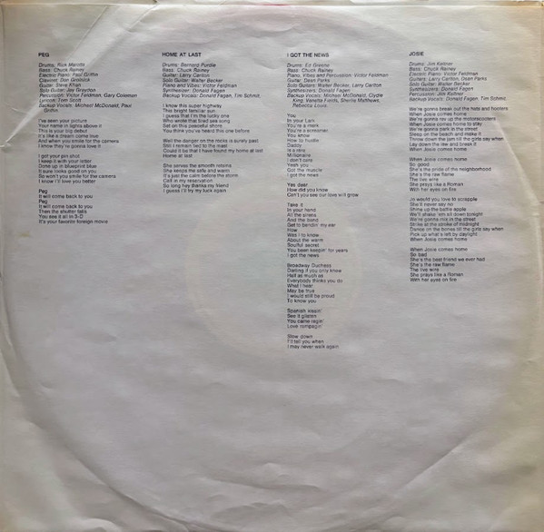 Cover zu Steely Dan - Aja | 1977 | Vinyl, LP, Album, Limited Edition, Stereo | Jazz, Rock | Canada