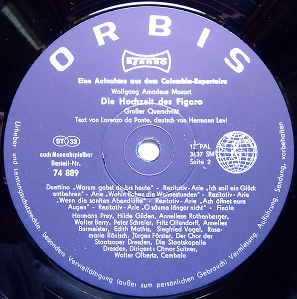 Cover zu Wolfgang Amadeus Mozart - Die Hochzeit des Figaro (Großer Querschnitt) | Vinyl | Classical | Germany