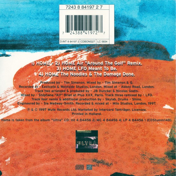 Cover zu Depeche Mode - Home | 1997 | Vinyl | Electronic | Germany
