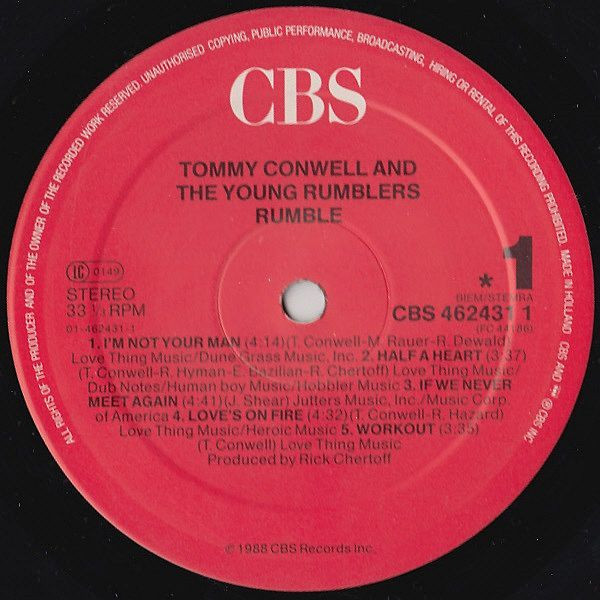 Cover zu Tommy Conwell And The Young Rumblers - Rumble | 1988 | Vinyl | Rock | Europe Schallplatten Ankauf