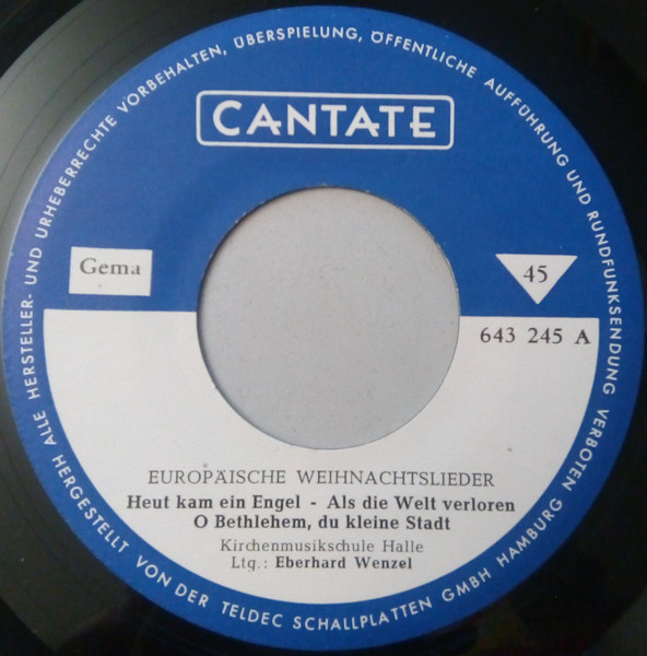 Cover zu Chor Der Kirchenmusikschule Halle, Eberhard Wenzel - Europäische Weihnachtslieder Aus Ungarn Polen England Italien Russland Frankreich | Vinyl | Classical | Germany