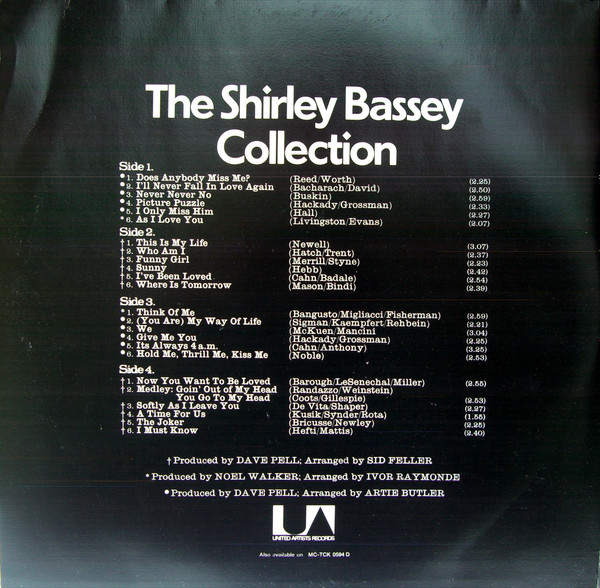 Cover zu Shirley Bassey - The Shirley Bassey Collection | 1975 | Vinyl | Jazz, Pop | Germany