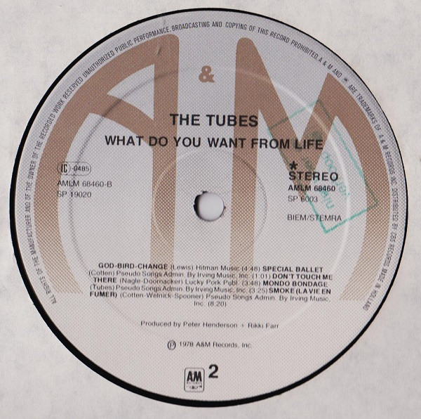 Cover zu The Tubes - What Do You Want From Live | 1978 | Vinyl | Rock | Europe