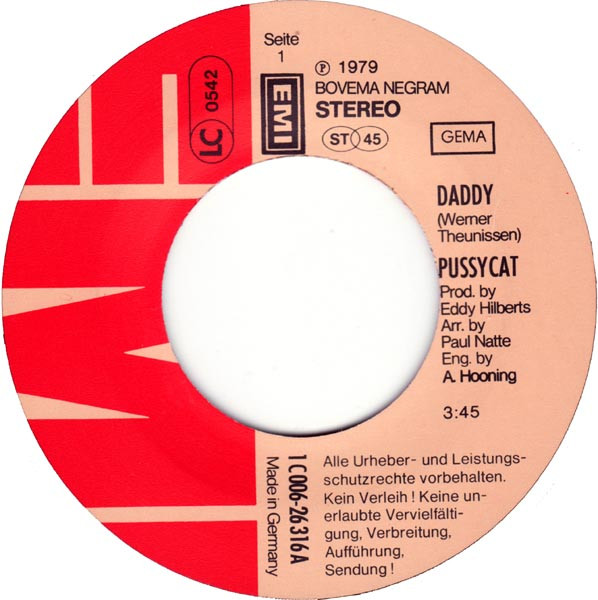 Cover zu Pussycat (2) - Daddy | 1979 | Vinyl | Pop | Germany