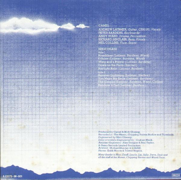 Cover zu Camel - Breathless | 1978 | Vinyl, LP, Album | Rock | Germany