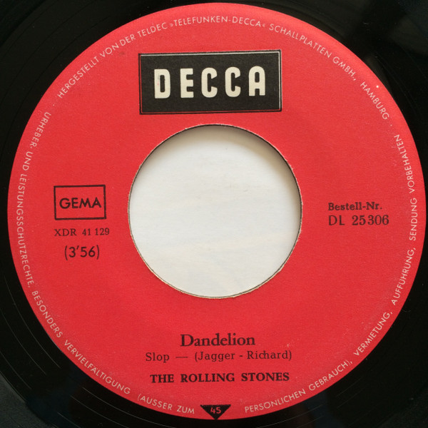 Cover zu The Rolling Stones - We Love You / Dandelion | 1967 | Vinyl, 7