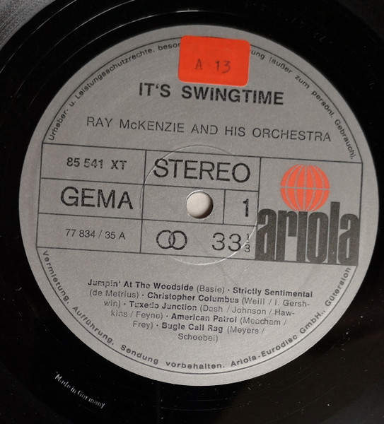 Cover zu Ray McKenzie And His Orchestra - It's Swingtime | Vinyl | Jazz | Germany