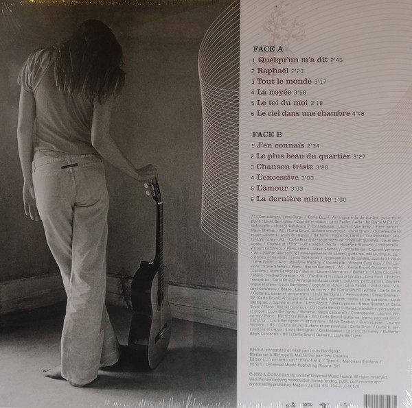 Cover zu Carla Bruni - Quelqu'un M'a Dit | 2023 | Vinyl | Pop | France
