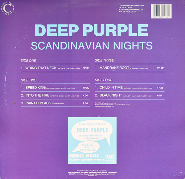 Cover zu Deep Purple - Scandinavian Nights (Live In Stockholm 1970) | 1988 | Vinyl | Rock | UK