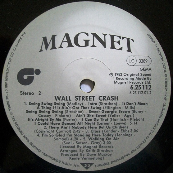 Cover zu Wall Street Crash - Wall Street Crash | 1982 | Vinyl | Rock, Pop | Germany