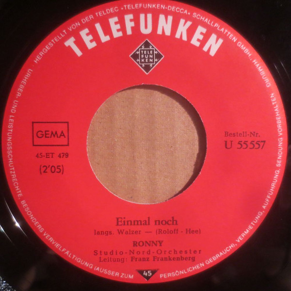 Cover zu Ronny (4) - Laß Die Sonne Wieder Scheinen / Einmal Noch | 1967 | Vinyl | Pop, Folk, World, & Country | Germany Schallplatten Ankauf