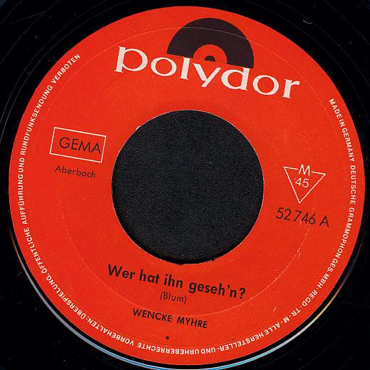 Cover zu Wencke Myhre - Wer Hat Ihn Geseh'n? / Einsamer Boy | 1966 | Vinyl, 7