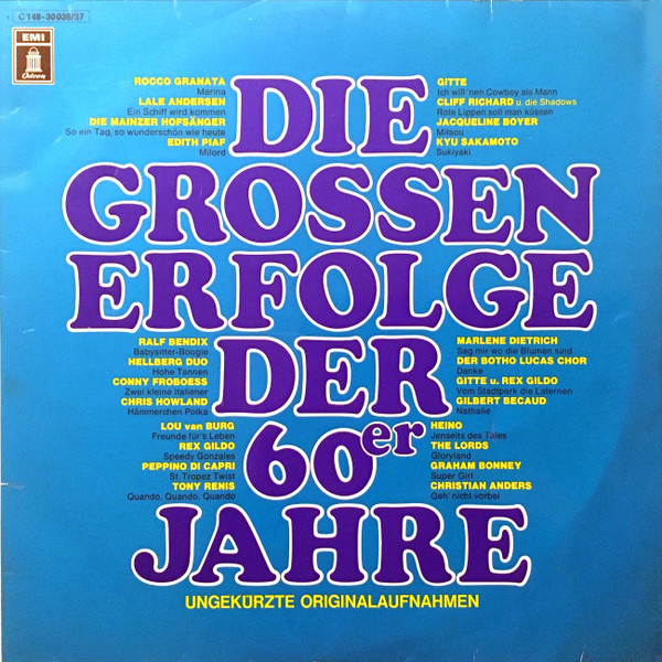 Cover zu Various - Die Grossen Erfolge Der 60er Jahre | Vinyl | Pop | Germany