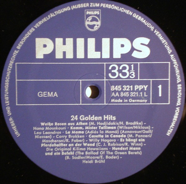 Cover zu Various - 24 Golden Hits | Vinyl | Jazz, Rock, Pop, Stage & Screen | Germany