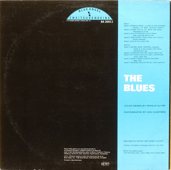 Cover zu Various - The Blues (Music From The Film By Samuel Charters) | 1979 | Vinyl | Blues, Stage & Screen | Germany