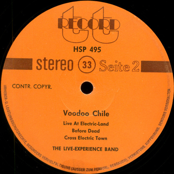 Cover zu The Live Experience Band - Voodoo Chile - Live Experience 69-70 | 1970 | Vinyl | Rock | Germany