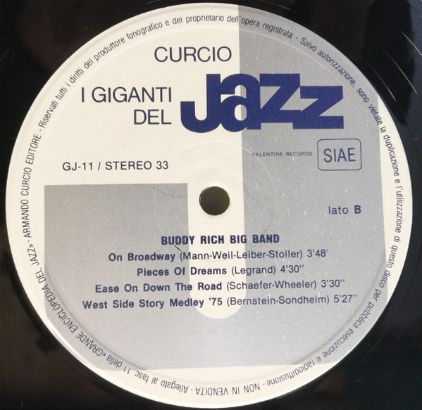 Cover zu Buddy Rich Big Band, Steve Marcus, Danny Hayes, Bob Mintzer - I Giganti Del Jazz Vol. 11 | 1980 | Vinyl | Jazz | Italy