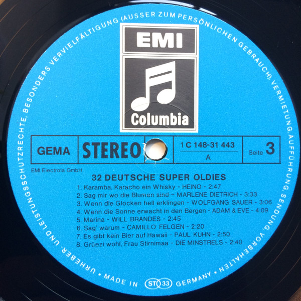Cover zu Various - 32 Deutsche Super Oldies | Vinyl, LP, Compilation | Pop, Stage & Screen | Germany