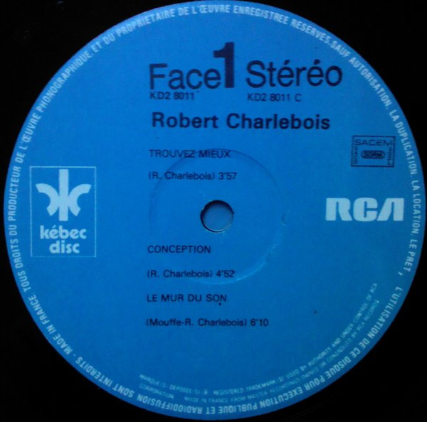 Cover zu Robert Charlebois - Charlebois | 1978 | Vinyl | Rock | France