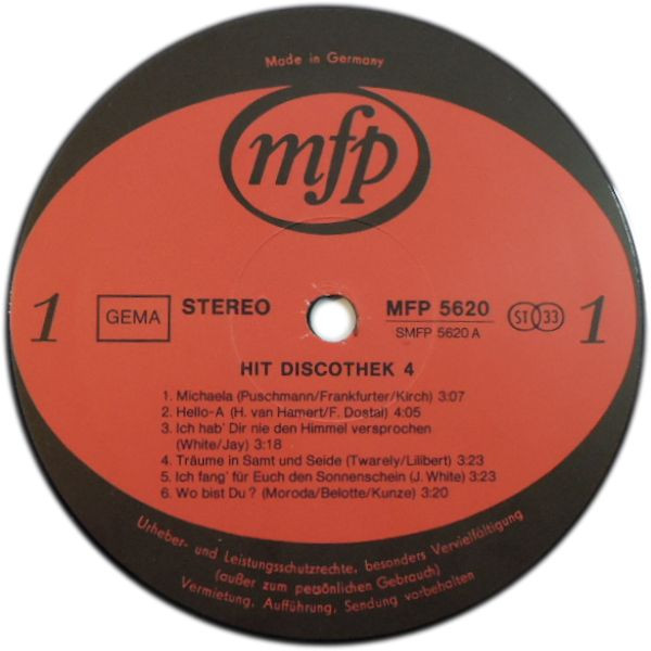 Cover zu Unknown Artist - Hit Diskothek 4 | Vinyl | Pop | Germany Schallplatten Ankauf