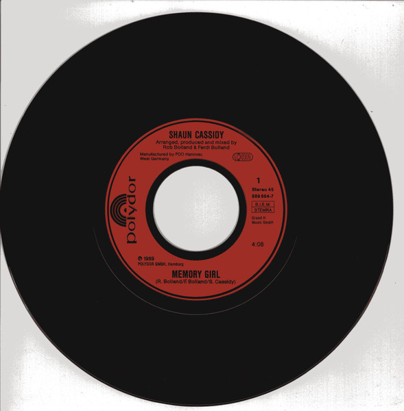 Cover zu Shaun Cassidy - Memory Girl | 1989 | Vinyl | Rock, Pop | Germany