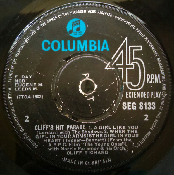 Cover zu Cliff Richard - Cliff's Hit Parade | Vinyl | Rock, Pop | UK Schallplatten Ankauf