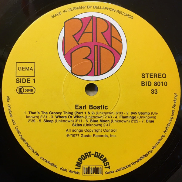 Cover zu Earl Bostic - 14 Hits | 1977 | Vinyl | Jazz, Blues | Germany