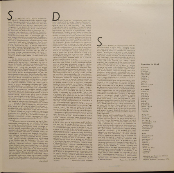 Cover zu Bruno Reich - Organo Scherzando - Unterhaltende Orgelmusik Aus Drei Jahrhunderten - Bruno Reich An Der Orgel Der Kirche Glaubten Zürich-Affoltern | 1984 | Vinyl | Classical | Switzerland