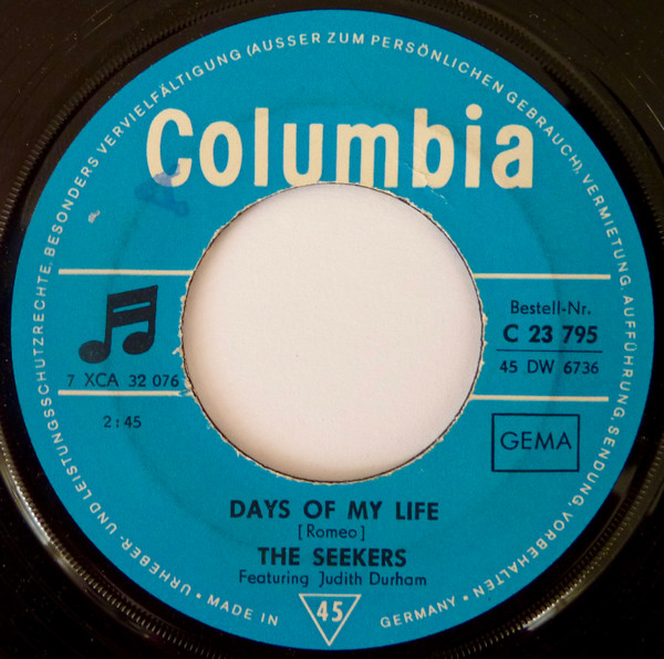 Cover zu The Seekers - Days Of My Life | 1968 | Vinyl | Pop, Folk, World, & Country | Germany Schallplatten Ankauf