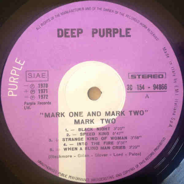 Cover zu Deep Purple - Mark I & II | 1974 | Vinyl | Rock | Italy