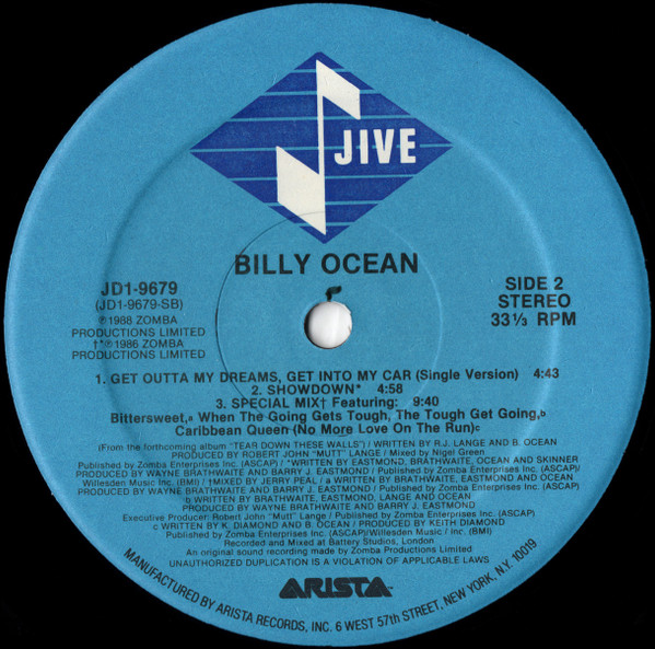 Cover zu Billy Ocean - Get Outta My Dreams, Get Into My Car | 1988 | Vinyl | Electronic | US Schallplatten Ankauf