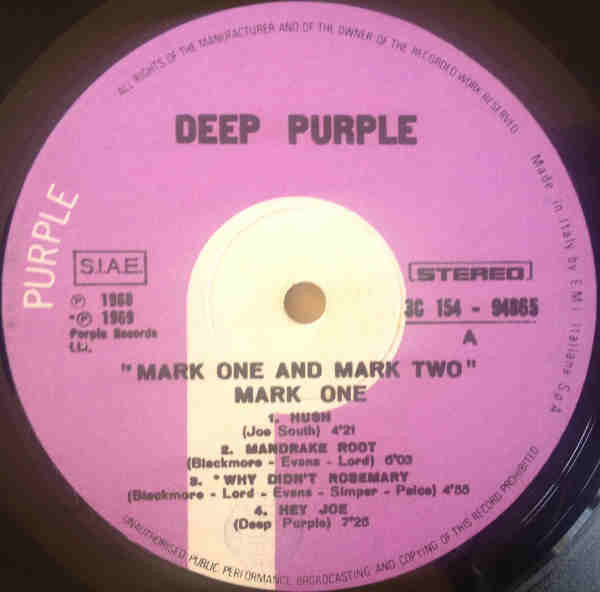 Cover zu Deep Purple - Mark I & II | 1974 | Vinyl | Rock | Italy