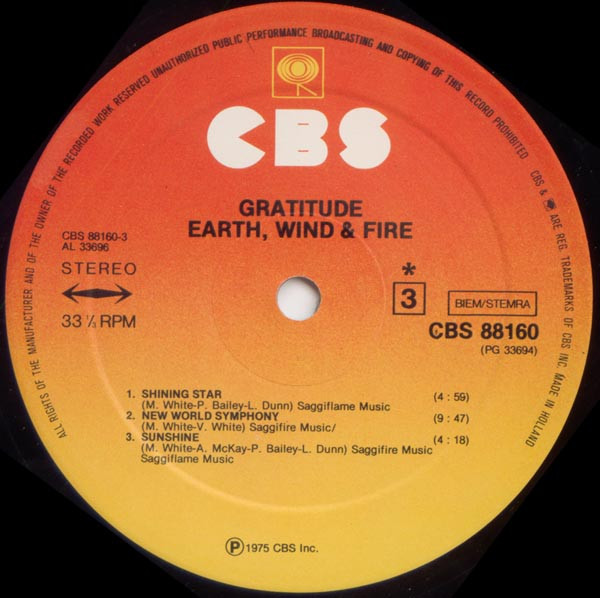 Cover zu Earth, Wind & Fire - Gratitude | Vinyl | Funk / Soul | Europe