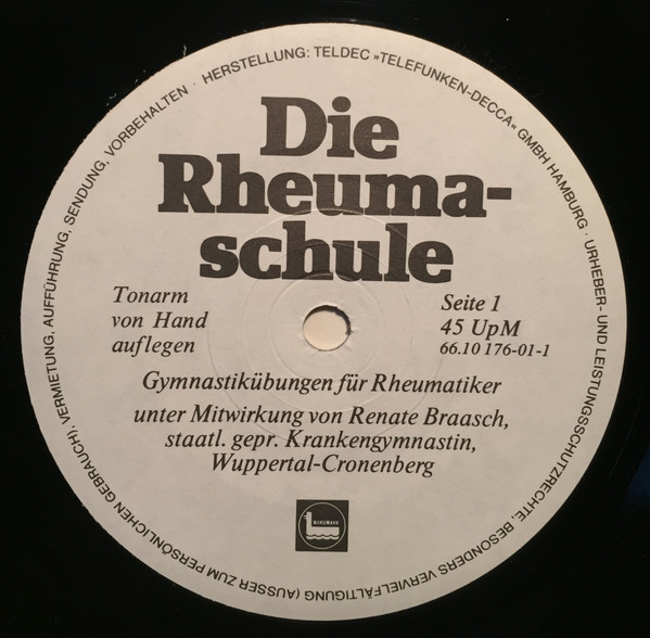 Cover zu Renate Braasch - Die Rheumaschule | Vinyl | Non-Music | Germany