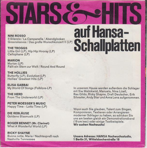 Cover zu Ricky Shayne - Das Hat Die Welt Noch Nicht Gesehn | 1969 | Vinyl | Pop | Germany Schallplatten Ankauf