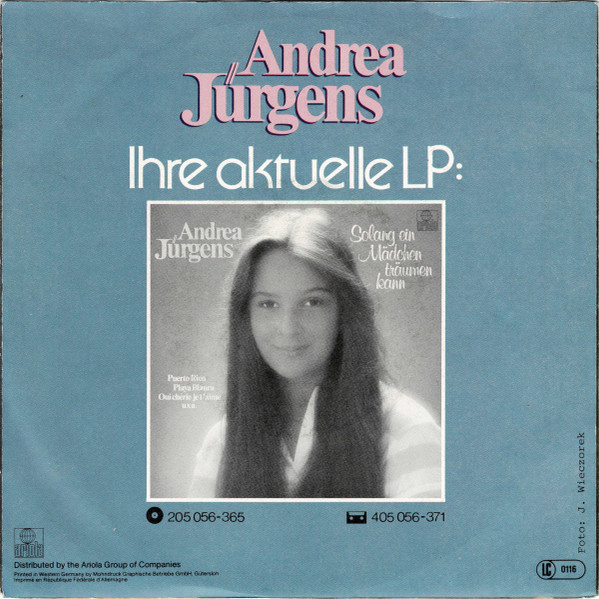 Cover zu Andrea Jürgens - Manuel Goodbye | 1983 | Vinyl | Pop | Europe