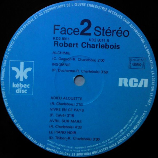 Cover zu Robert Charlebois - Charlebois | 1978 | Vinyl | Rock | France