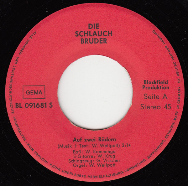 Cover zu Die Schlauch Brüder - Auf Zwei Rädern | Vinyl | Rock, Pop | Germany Schallplatten Ankauf
