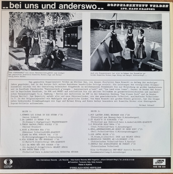 Cover zu Doppelsextett Velden - ...Bei Uns Und Anderswo... | Vinyl | Folk, World, & Country | Austria Schallplatten Ankauf