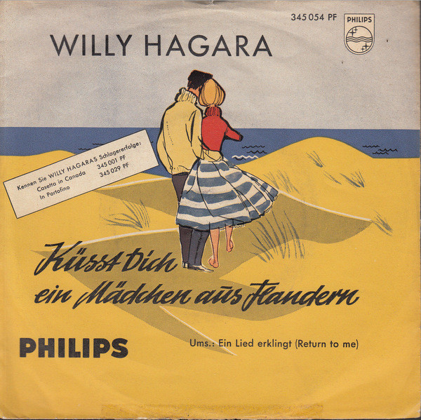 Cover zu Willy Hagara - Küsst Dich Ein Mädchen Aus Flandern | 1958 | Vinyl | Pop | Germany