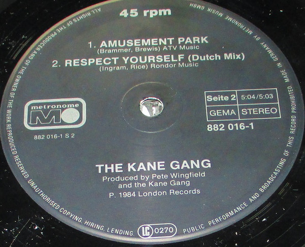 Cover zu The Kane Gang - Respect Yourself | 1984 | Vinyl | Electronic | Germany